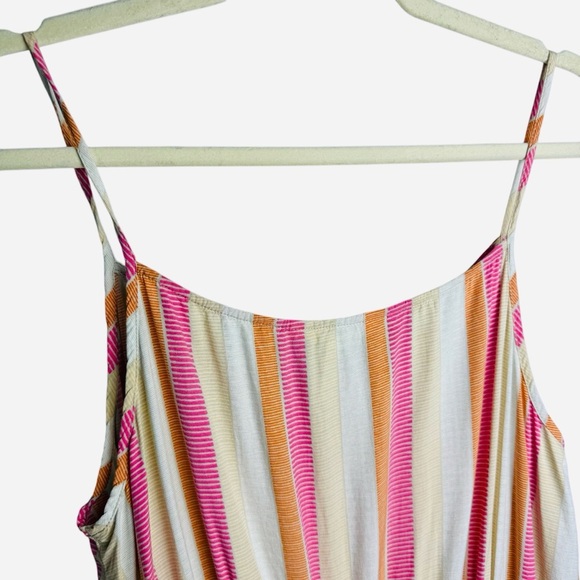 Matilda Jane Take A Chance Sleeveless Striped Jumpsuit Wide Leg Cropped Size S - Picture 4 of 10
